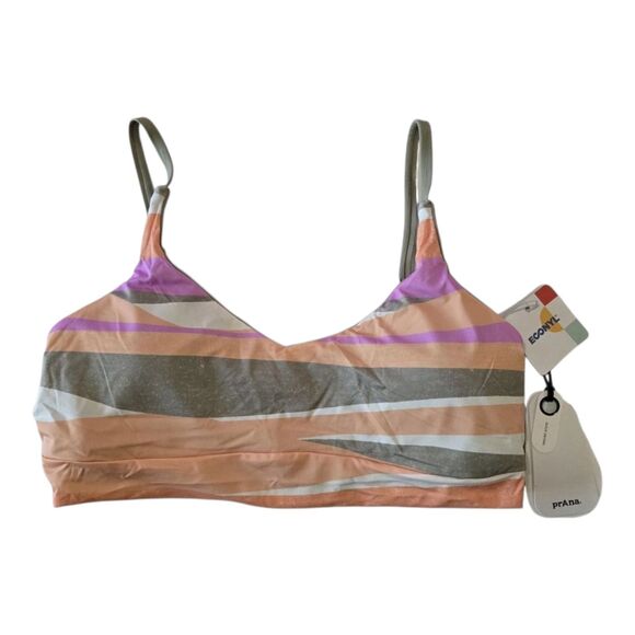 NWT PrAna Women's Size Small Bikini Top Willow Falls/ Reversible Quick Drying - Picture 2 of 9